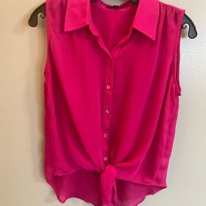 Tie Front Button Up